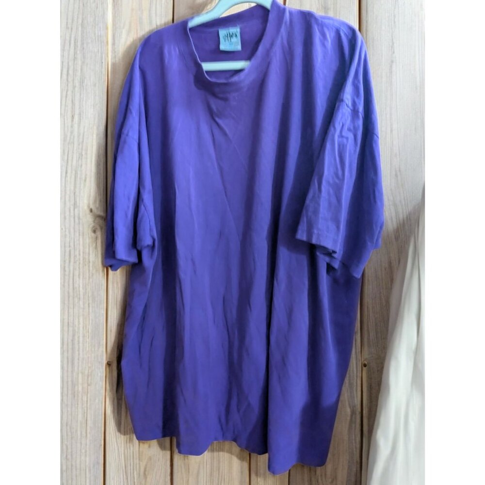 Shaka Wear‎ Big Mens T Shirt Plus Size 5XL Super Max Heavyweight Purple Cotton